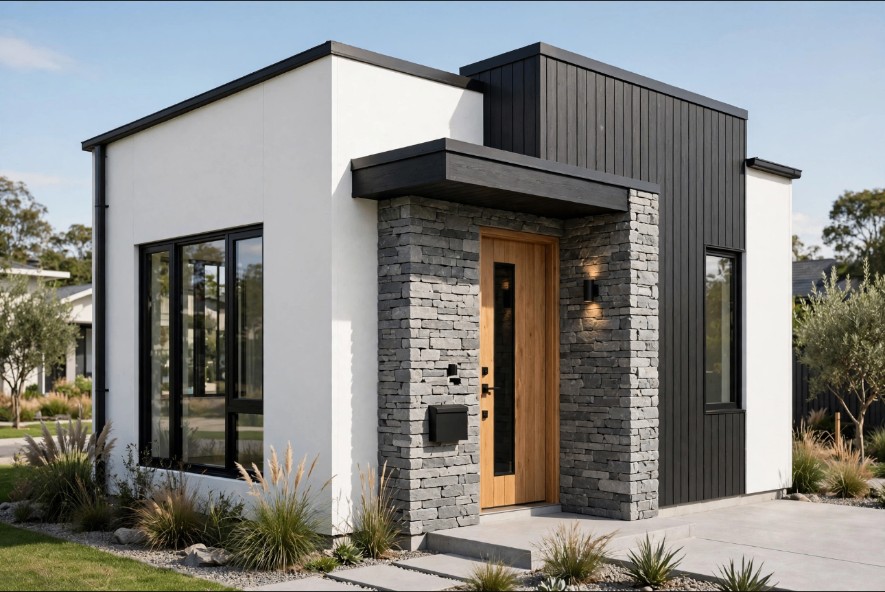 A compact contemporary home build completed by Renei Link